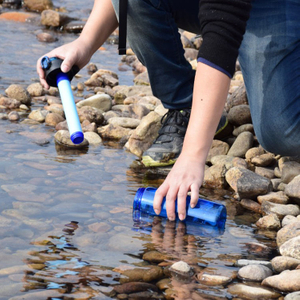 Portable Leak Proof Plastic Tritan Material Sports Carbon Filter Water Bottle