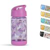 Wholesale 400Ml Cute Cartoon Leak-Proof Bpa-Free Clear Tritan Plastic Sports Water Bottle Bottles With Handle Straw