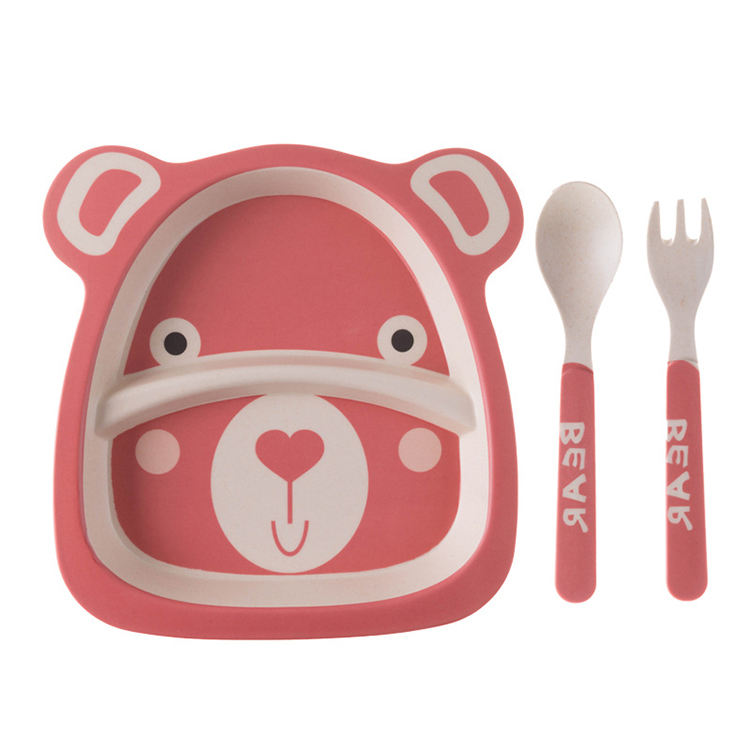 New Bamboo Fiber Children Dinnerware Hot Selling Kids Dinner Set