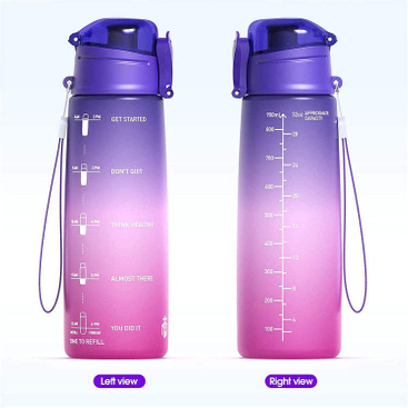 Wholesale Customized 32Oz Wide Mouth Leakproof Motivational Plastic Sports Water Bottle With Time Marker