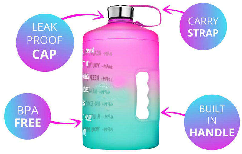 Custom Logo Wholesale Bpa Free 128 Oz 128Oz Motivational Tritan Plastic Gym Drink Bottle Water Bottle for Sport