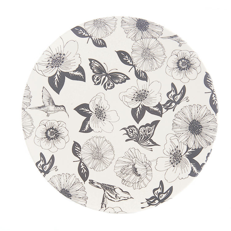 Organic Natural Customized Design Bamboo Fiber Children Dinnerware Plate Set Dinner Plate