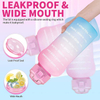 Eco-Friendly Kawaii Custom Water Bottle Logo for Kids With Straw