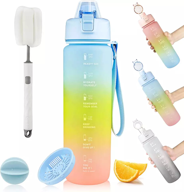 17OZ,32OZ Eco-Friendly Drink Bottles Plastic Tritan Water Bottles With Custom Logo