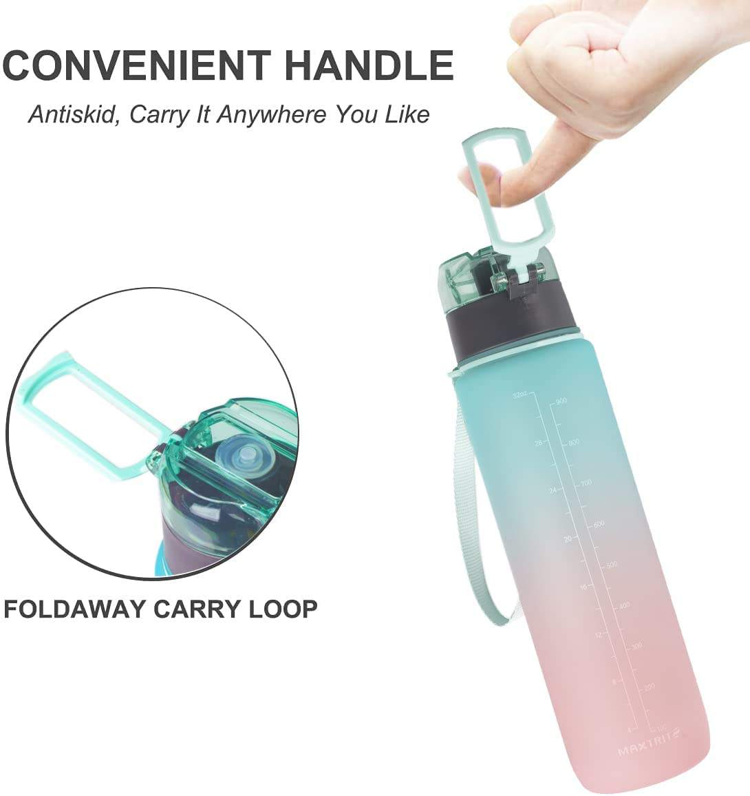 Tritan Plastic Water Bottle 1L 32oz