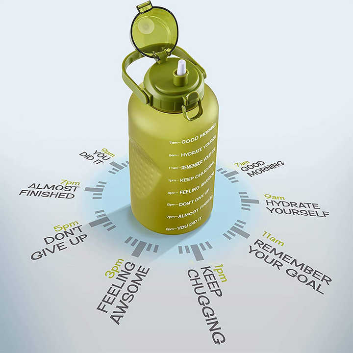 Bottles for Girls Clear Bpa Free Water Bottle Plastic With Time Marker