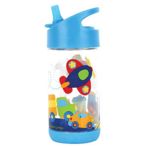 Bpa-free 350ml Kids Cute Clear Plastic Water Bottle for Drinking Silicone Straw Flip Top Custom Color Logo