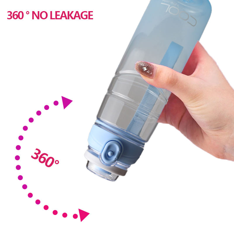 Large Capacity Progressive Color Water Cup High Temperature Resistant Direct Drinking Pot Sports Fitness Straw Cup