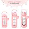 42oz High Temperature and Leakage Proof Portable Exciting Sports Glass Bottle With Handle and Scale