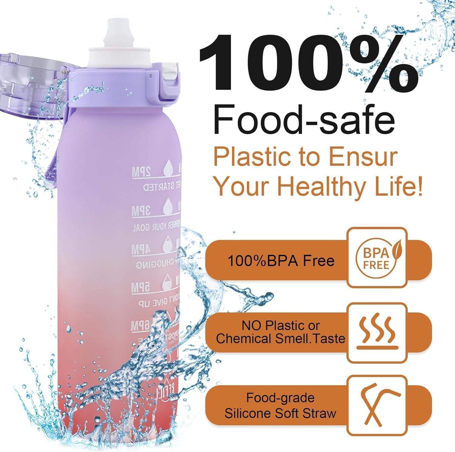 Food Grade Bpa Free Flavor Water Bottle Plastic Water Bottle With Flavor Pod