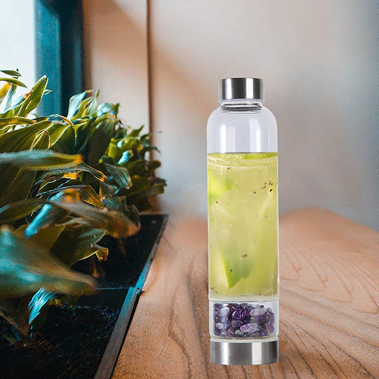 Custom Logo Botella De Agua Vidrio Wholesale Glass Drinking Bottles Water Bottle