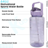 BPA FREE PETG Large 1 Gallon/128oz Motivational GYM Water Bottle With Time Marker