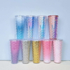 700ML New Fish Scale Color Fashion Trend Practical Outdoor Travel Plastic Sippy Cup for Milk and Juice
