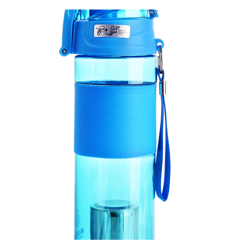 650 ml BPA Free Custom Plastic Hydrogen Rich Water Alkaline Water Bottle with Filter & Strap