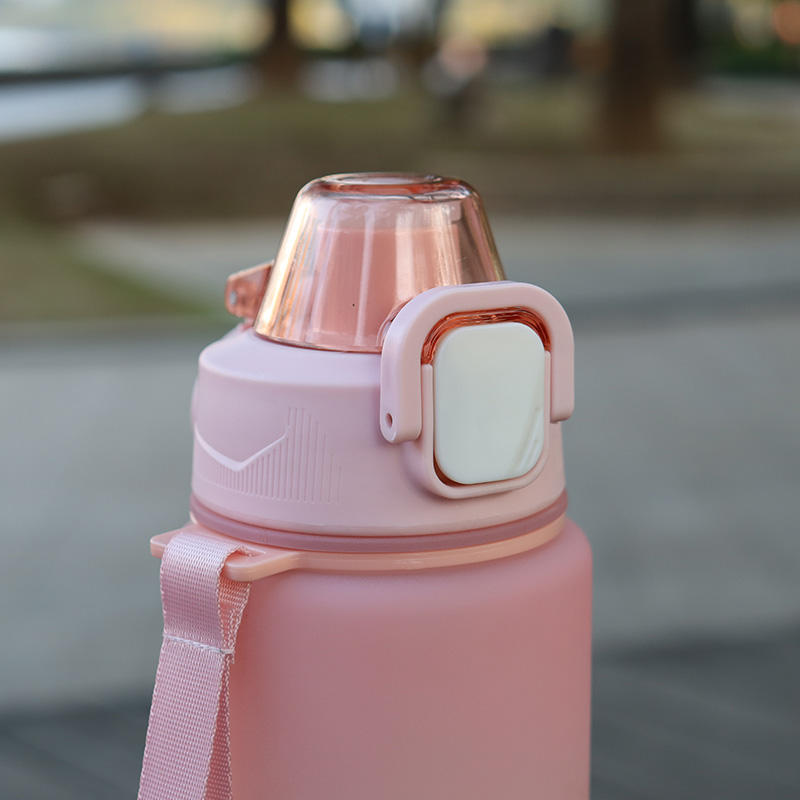 32 oz Motivational Timer Marker Water Bottle with Straw, BPA Free Leakproof Tritian Frosted Portable Fitness Sport Bottle