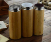 Eco-Friendly Bamboo Wood Travel Coffee Cups Stainless Steel Tea Tumbler Bamboo Water Bottle Travel Coffee Mug With Infuser