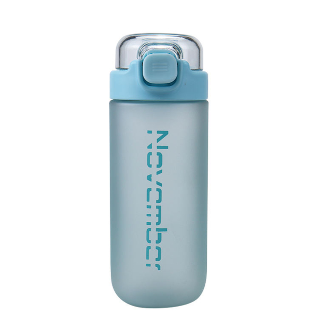 500ml/600ml BPA Free Sports Plastic Water Bottle Leakproof Frosted Fitness Sports Water Bottle with Handle