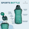 Hot 2024 2L Motivational Gradient BPA FREE GYM Fitness Sports Leakproof Wide Mouth Tritan Plastic Water Bottle with Time Marker