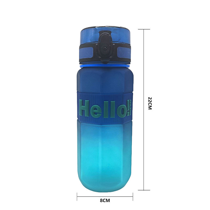 Wholesale 750Ml Custom Fancy Motivational Plastic Gym Sports Water Drink Bottle With Scale Sleeve