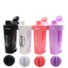 New Style Custom Color and logo 600ml Plastic Sport Water Bottle clear Gym Protein Shaker Bottle With Stirring Ball