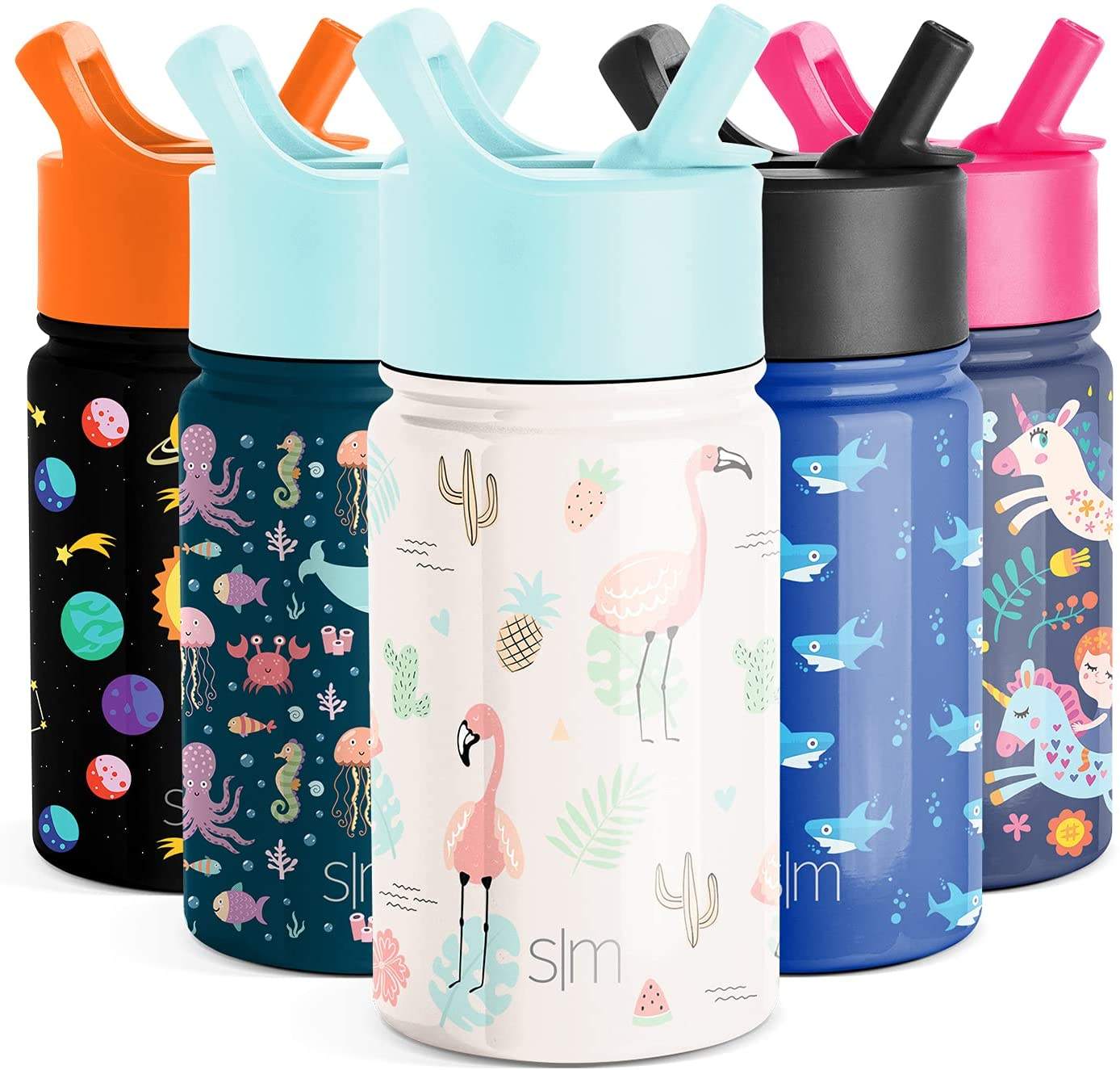 100% Leak Proof BPA FREE Kids Drink Water Bottle with Straw 350ML Plastic Water Bottle for Children and Camping