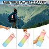 17Oz 32Oz Multi Functional Wide Mouth Leak Proof Plastic Sports Shaker Water Bottle With Time Marker Fruit Strainer