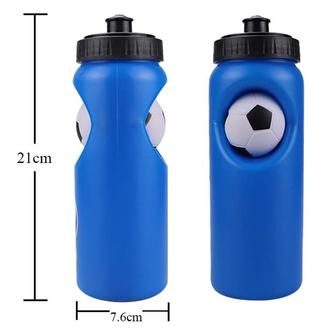 Creative Promotional Gift 500ml Customized logo Portable Sports Plastic Water Bottle with Soccer