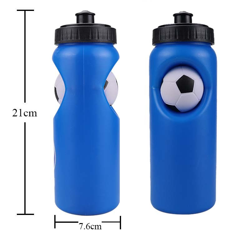 Creative Promotional Gift 500ml Customized logo Portable Sports Plastic Water Bottle with Soccer