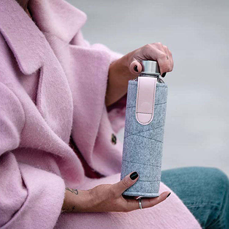 Custom 1L 32 Oz Leak Proof Reusable Simple Glass Drinking Water Bottle