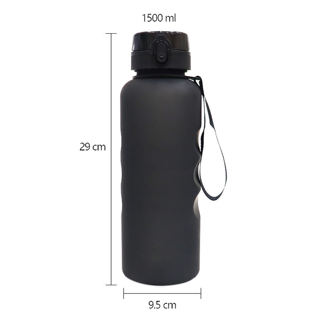 1500Ml 1.5 Liter Big Size Leakproof Tea Infuser Outdoor Portable Plastic Gym Water Bottle With Rope