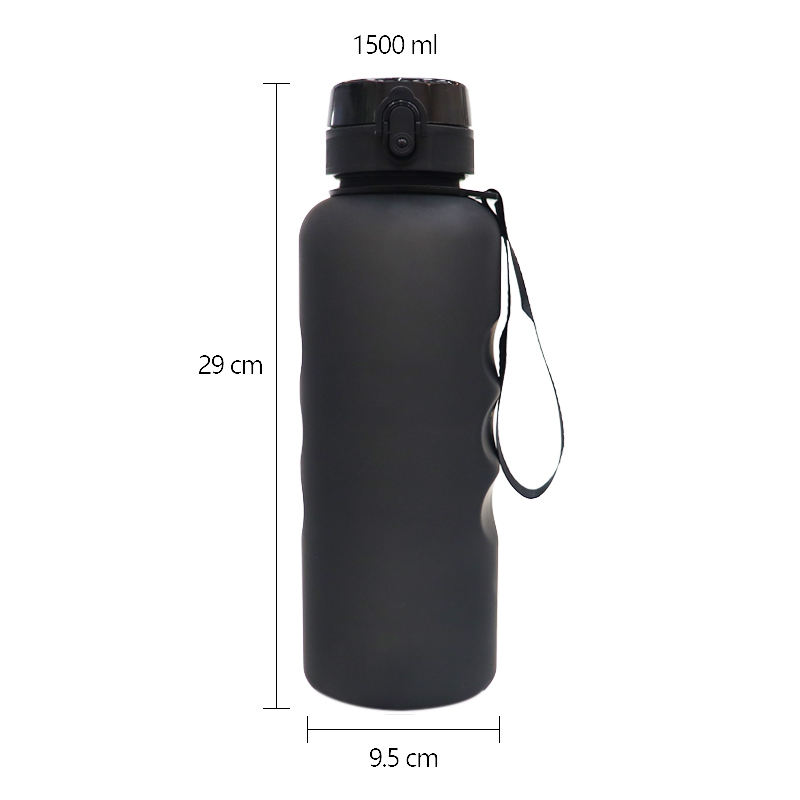 1500Ml 1.5 Liter Big Size Leakproof Tea Infuser Outdoor Portable Plastic Gym Water Bottle With Rope