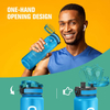 Sports Water Bottle 32oz Large Flip Top Leak Proof Lid One Click Open Non-Toxic BPA Free & Eco-Friendly Tritan Plastic Bottle