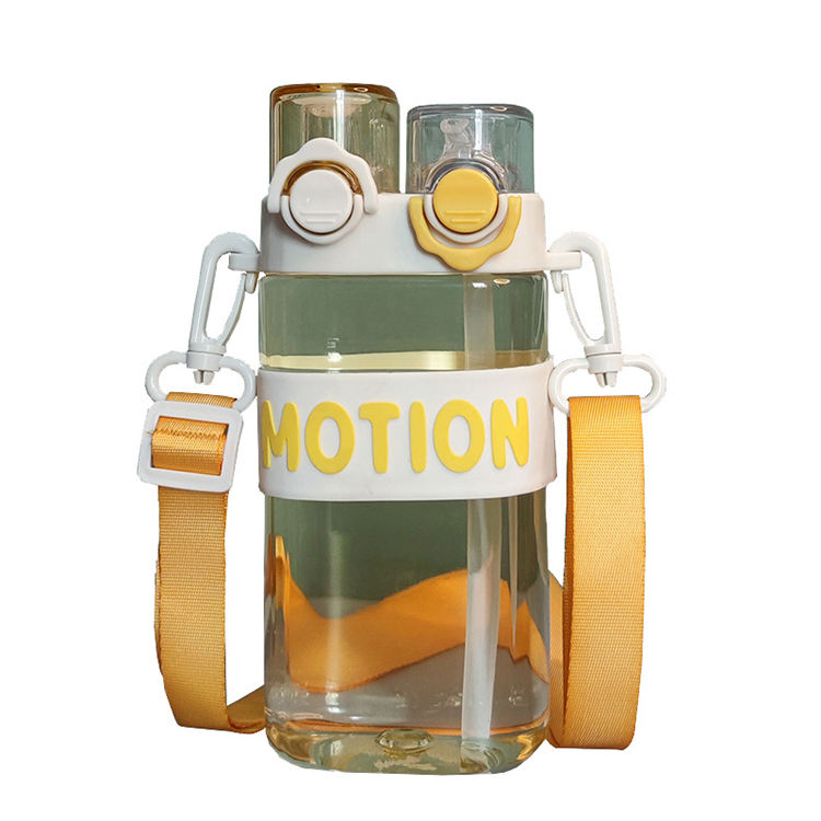 Botella Plastico Agua Summer Clear Plastic Gym Bottle With Straw Eco Friendly Leak Proof Water Bottles