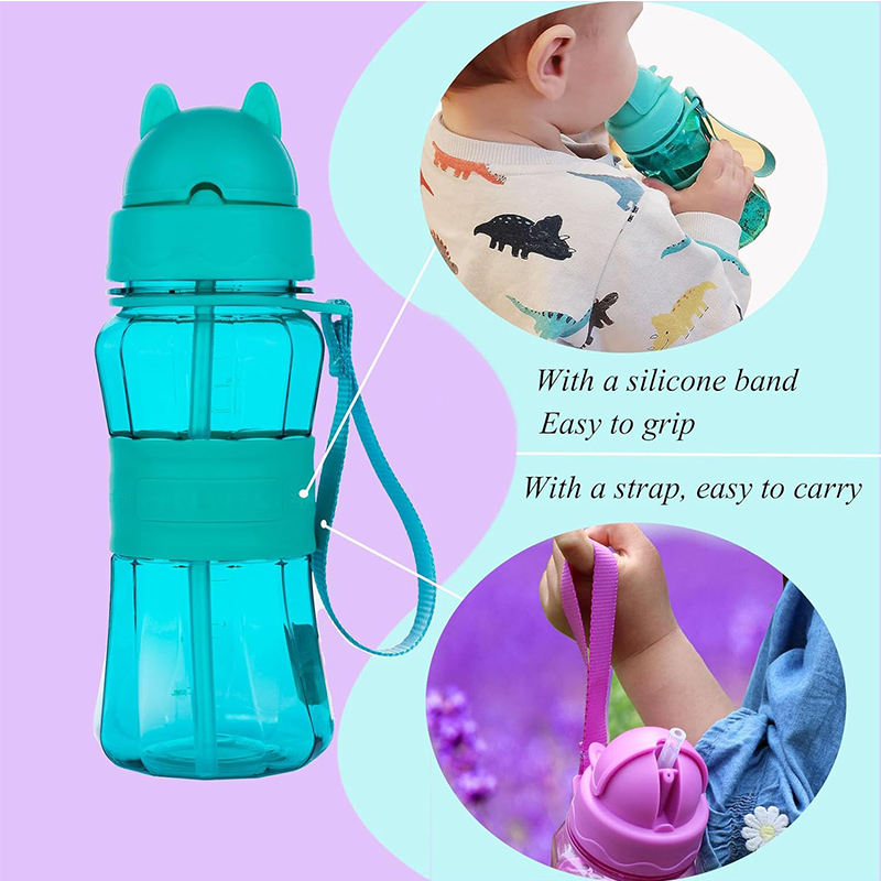 550ml Professional Factory Leak Proof With Sippy Water Cup Reusable With a Lanyard Plastic Water Bottle
