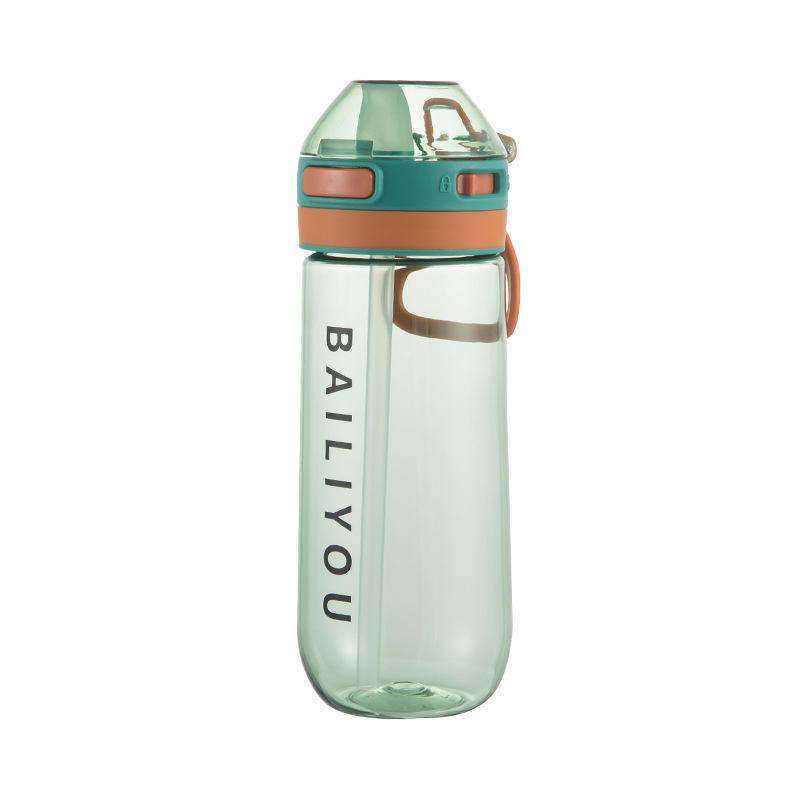 18Oz 500Ml Transparent Portable Plastic Tritan Sport Water Bottle Custom With Straw Handgrip