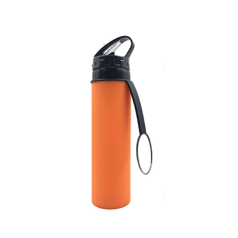 BPA Free 600ML Silicone Sport Bike Drinking Folding Water Bottle