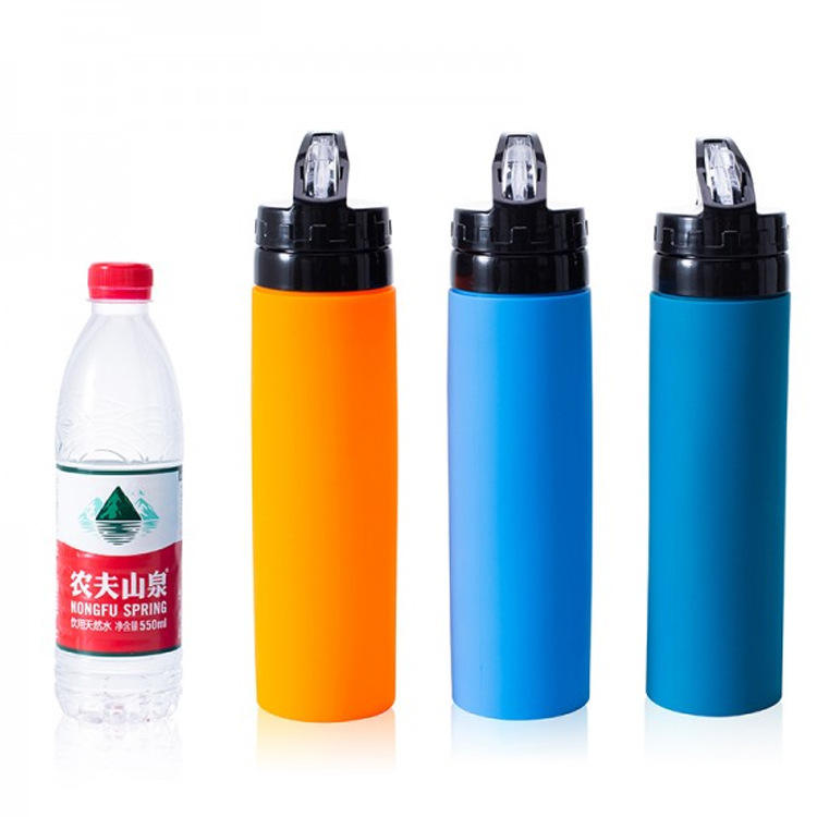 BPA Free 600ML Silicone Sport Bike Drinking Folding Water Bottle