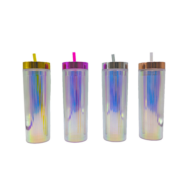 Wholesale Custom Party Straw Glitter Plastic Tumbler Colorful Cup Personalized Coffee Tumblers