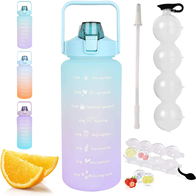 Half Gallon Water Bottle and Plastic Gallon Water Jugs Wholesale 2.2L Candy Colors