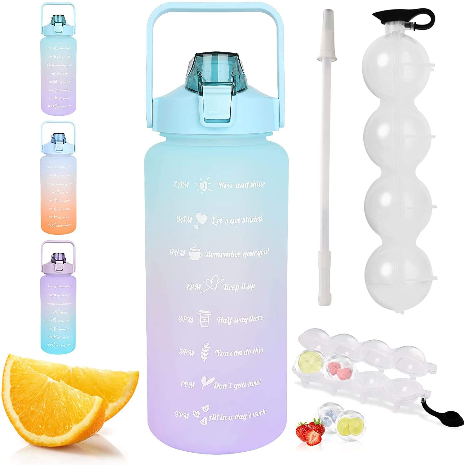 Half Gallon Water Bottle and Plastic Gallon Water Jugs Wholesale 2.2L Candy Colors