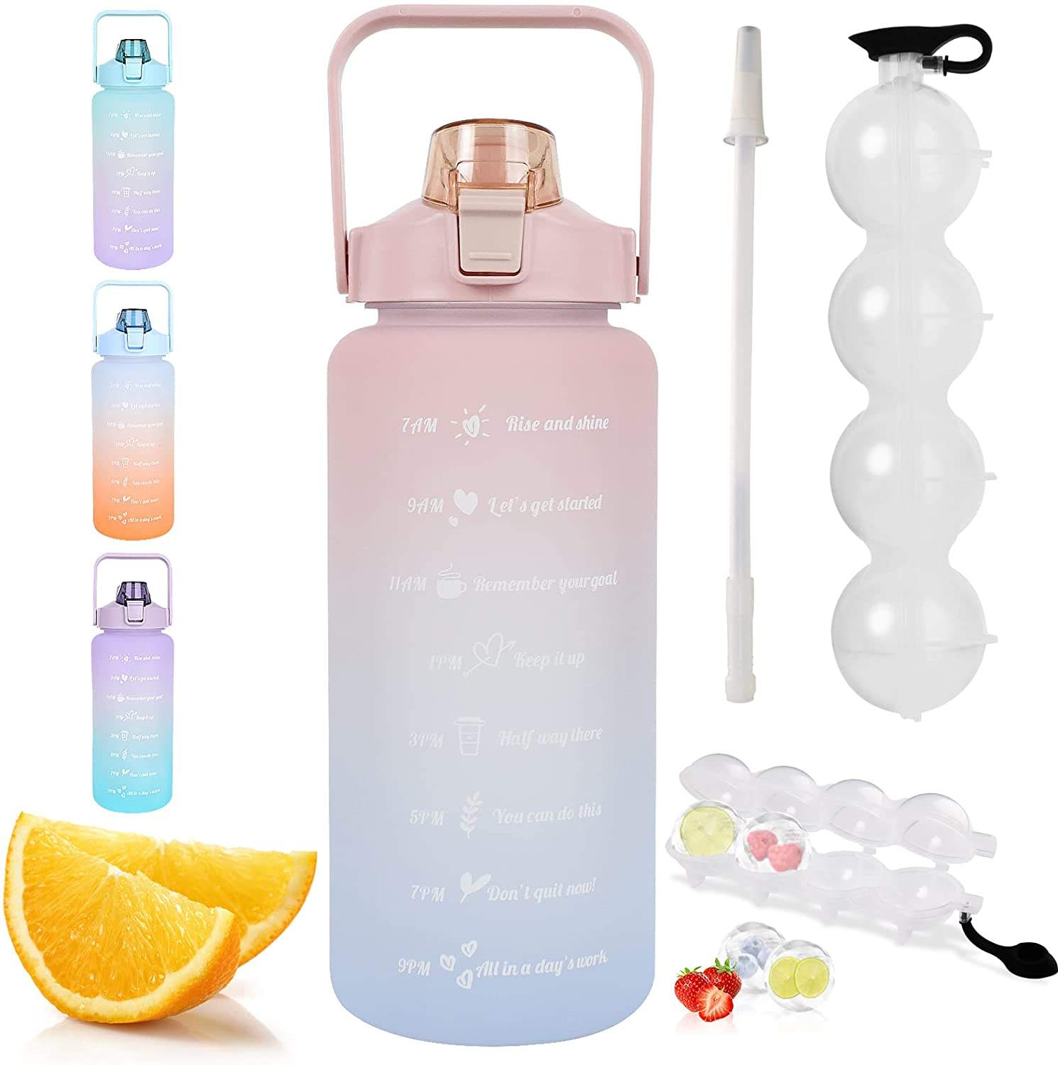 Half Gallon Water Bottle and Plastic Gallon Water Jugs Wholesale 2.2L Candy Colors