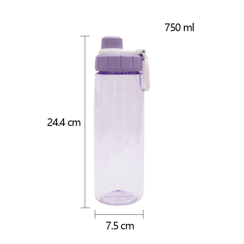 Custom Logo 750Ml Colorful Transparent Portable Plastic Sports Water Bottle Bottles With Rope