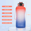 Outdoor Sports Half Gallon 64 oz BPA Free Time Marker Motivational Plastic Water Bottles