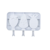 Silicone Ice Pop Molds Ice Cream Bar Mold Fruit Shape 3 Pieces Popsicle Molds with Plastic Sticks