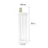 850Ml Large Transparent Leak Proof Plastic Bubble Tea Water Drink Bottle With Lid Straw