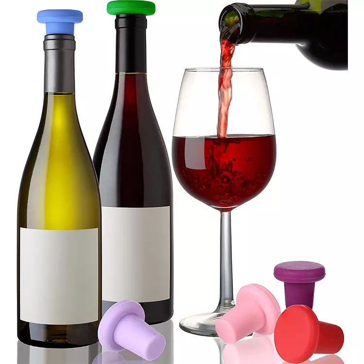 Reusable Glass Bottle Stopper Beverage Beer Champagne Wine Saver for Keep Fresh Silicone Wine Stoppers