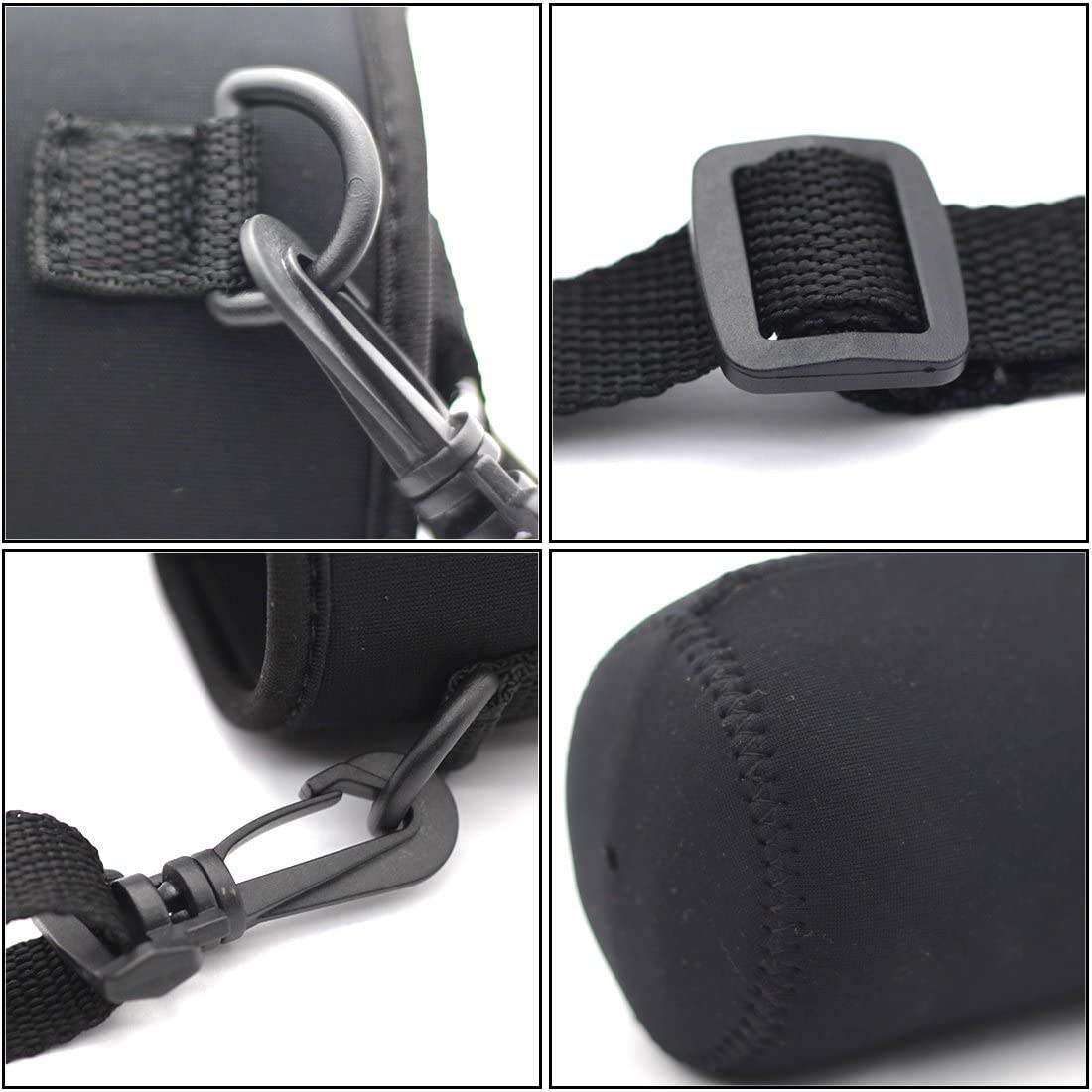 Neoprene Water Bottle Sleeve With Reminder Insulator 32oz Bottle Cover Holder Carrier with Shoulder Strap