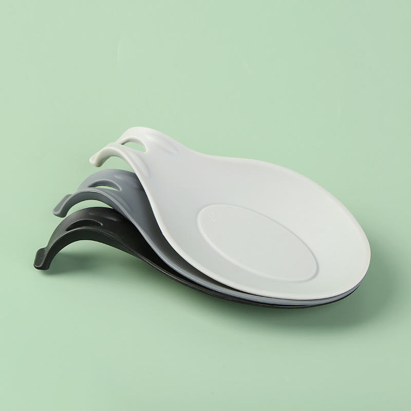BPA Free Kitchen Tool Handle Silicone Cooking Spoon Tray Placement