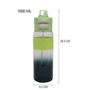 1000ml 2024 New Fashion Color High-Quality Light Luxury Outdoor Sports Fitness Exercise Travel Plastic Cup With Rope