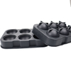 Sphere Silicone Ice Mold Silicone Bpa Free Reusable 4 Cavity Round Sphere Shape Mould Silicone Ice Ball Mold Tray for Whiskey